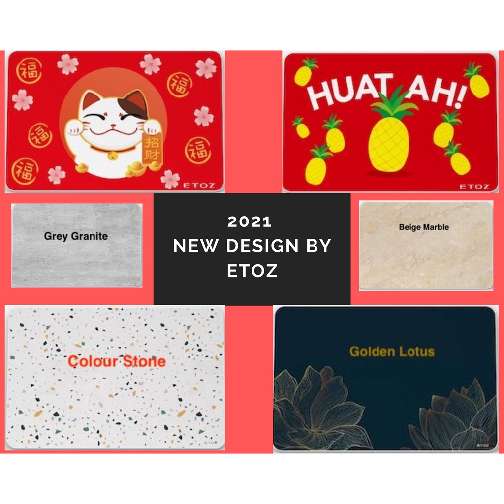 ETOZ Hard Diatomite Floor Mat New Arrival Jan 2021 Bath Mat (New