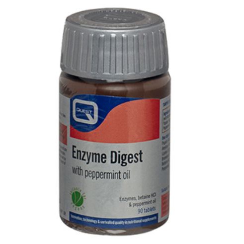 QUEST ENZYME DIGEST WITH PEPPERMINT OIL BETAINE HCL TABLET 90S