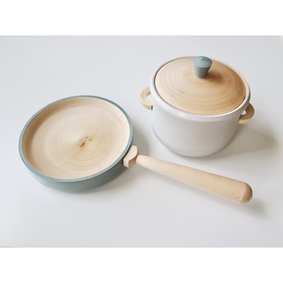 wooden pan set toy