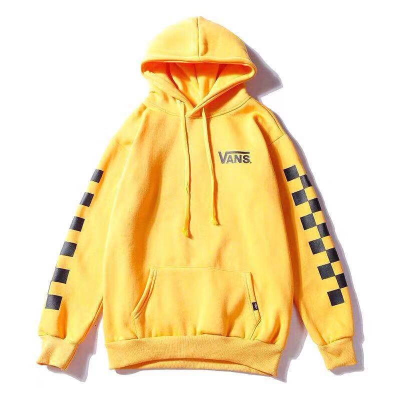 vans yellow checkered hoodie