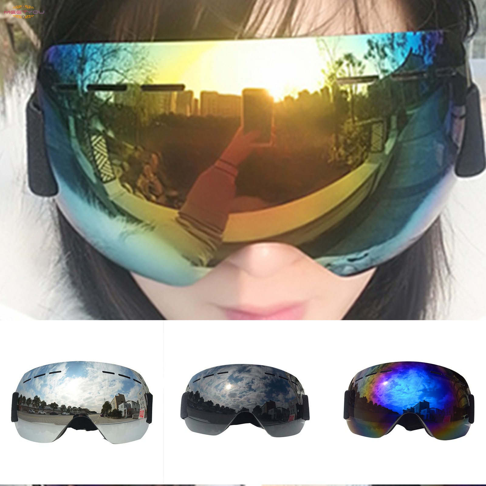men ski goggles