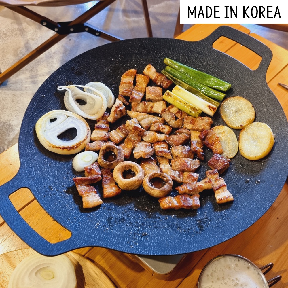 Korea Iron Coating Griddle Grill Pan Camping Grill 33cm 40cm