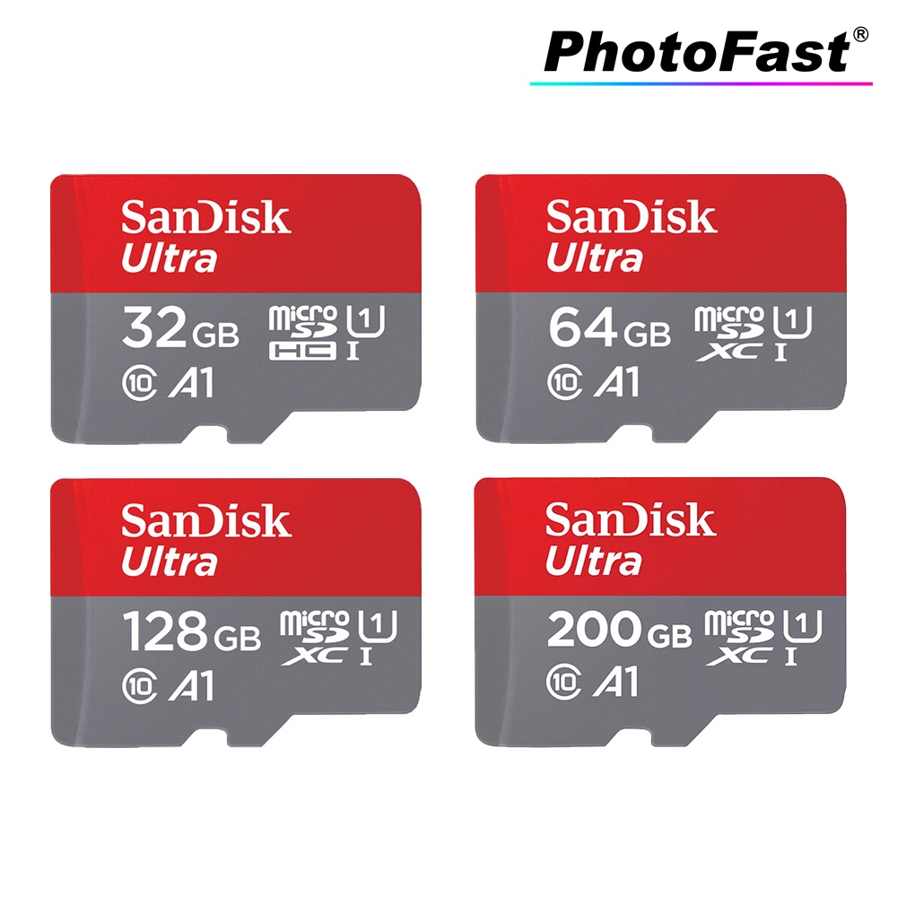 SanDisk Ultra MicroSD Card U1 Full HD 32GB 64GB 128GB 200GB QUA4