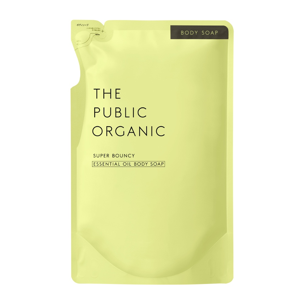 The Public Organic Super Bouncy Essential Oil Body Soap Refill 400ml