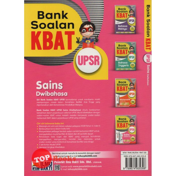 Topbooks Of Bakti Science Bank Science Upsr Kbat Dwi Language Shopee Singapore