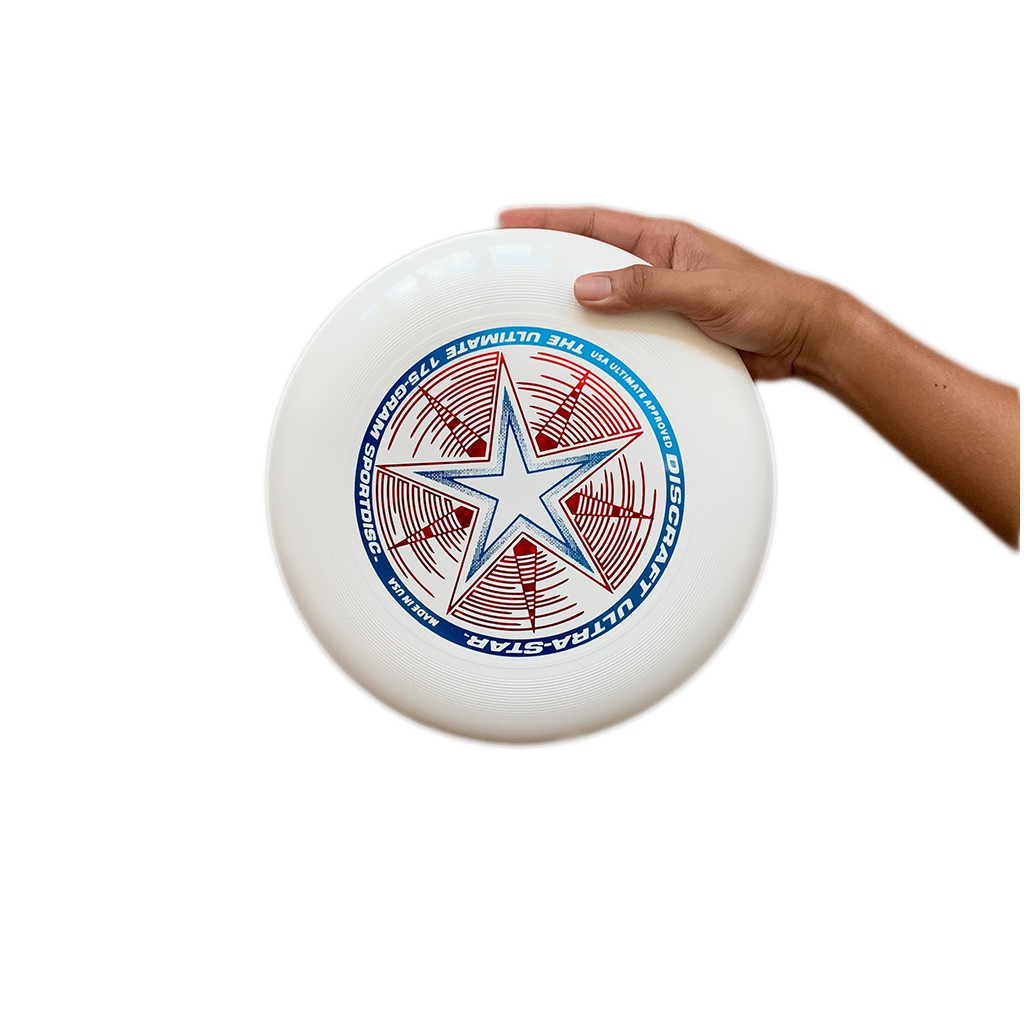 white frisbee