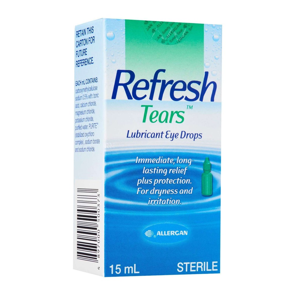 [Bundle of 2] ALLERGAN Refresh Tears Lubricant Eye Drops 15 ML | Shopee ...