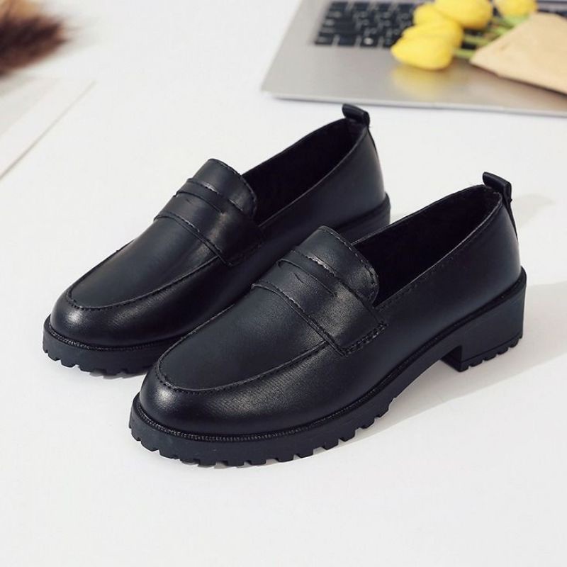 Japanese School Shoes Loafers in Black | Shopee Singapore