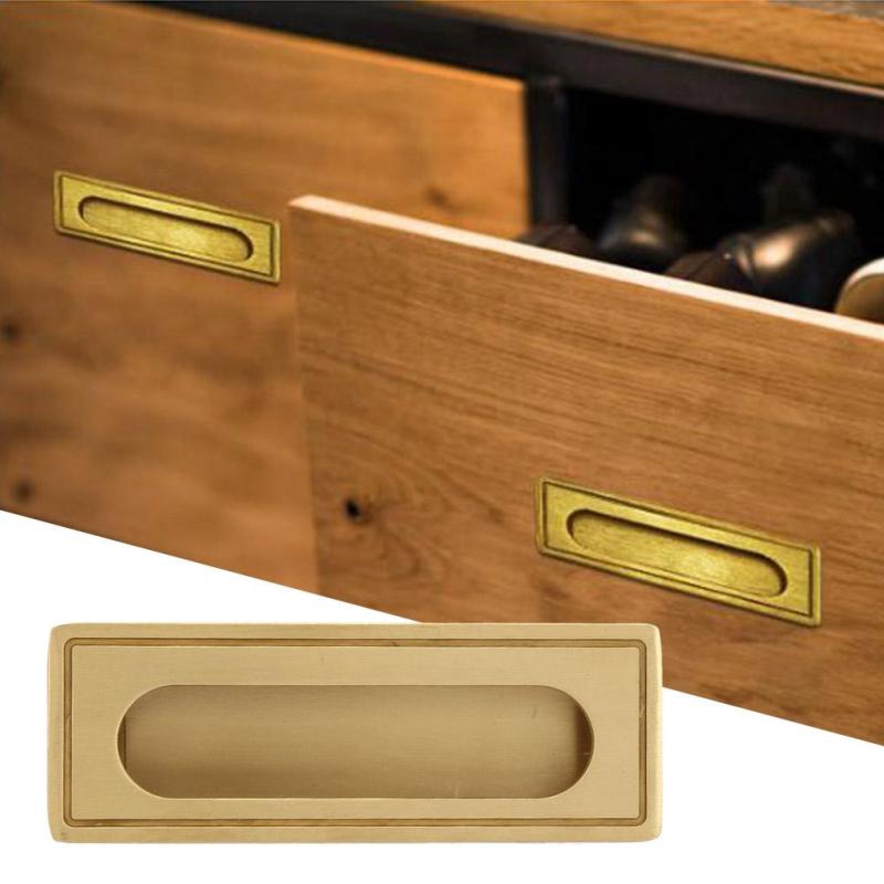 Brass Recessed Furniture Handle Kitchen Cupboard Cabinet Wardrobe Drawer Pulls Shopee Singapore