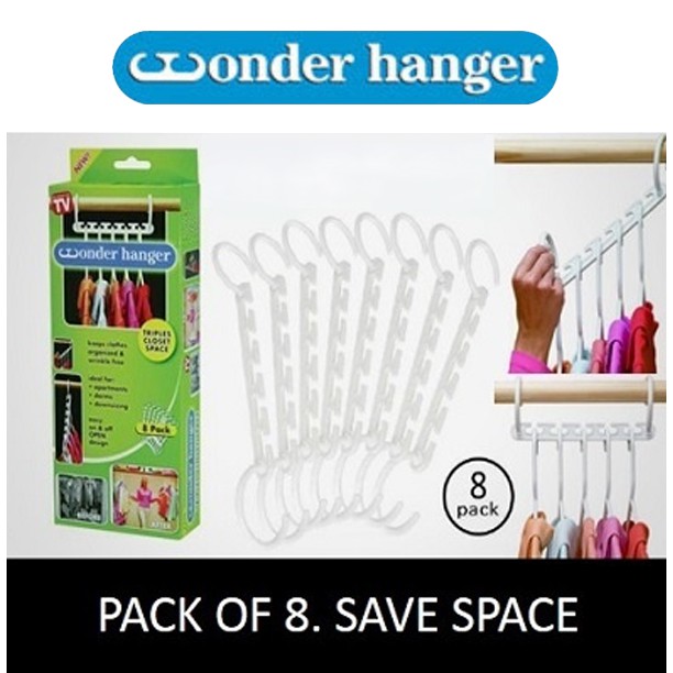 Wonder Hanger Triples Closet Space Organise Clothes Wardrobe