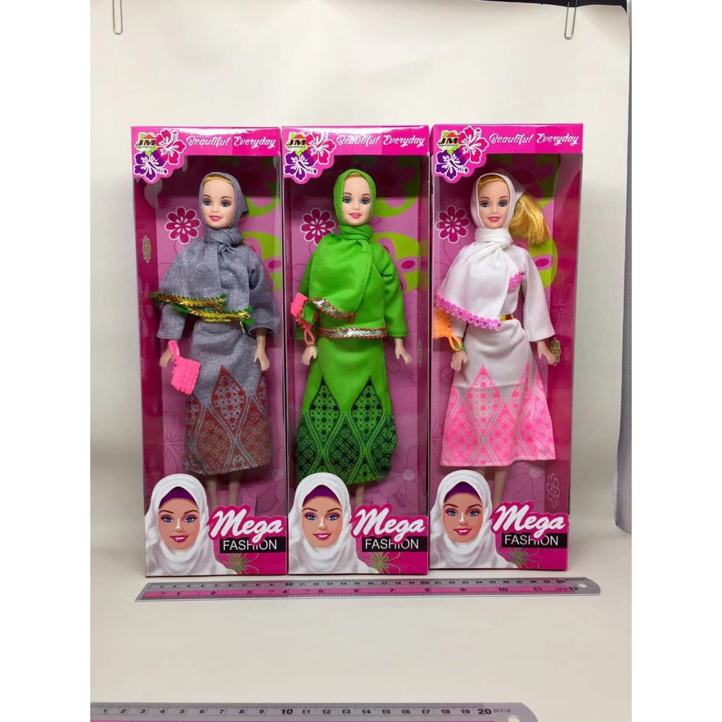 Pink -Preschool Play Dough and Hijab Doll Play Set- Purple Yellow Muslim Doll