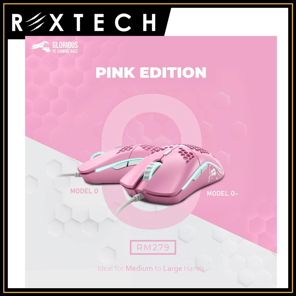 Glorious Model O Pink Model O Minus Pink Rgb Gaming Mouse Shopee Singapore