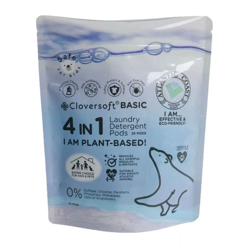 CHEAPEST Cloversoft plant based 4in1 Anti dust mite laundry pods 25pods