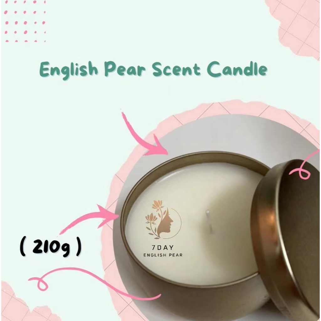 7day English Pear Scent Candle 英国梨香薰蜡烛 210g Shopee Singapore