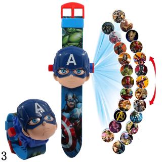 The Avengers Superhero SpiderMan Iron Man Hulk Children Watches Kids  Projection Cartoon Pattern | Shopee Singapore