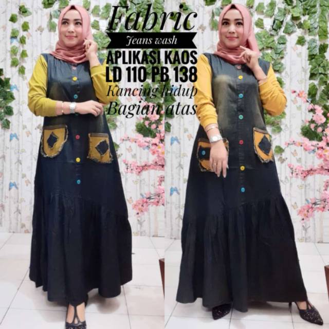  CAN COD GAMIS  JEANS  WASH JELITA 1PCS 680GRAM DRESS 