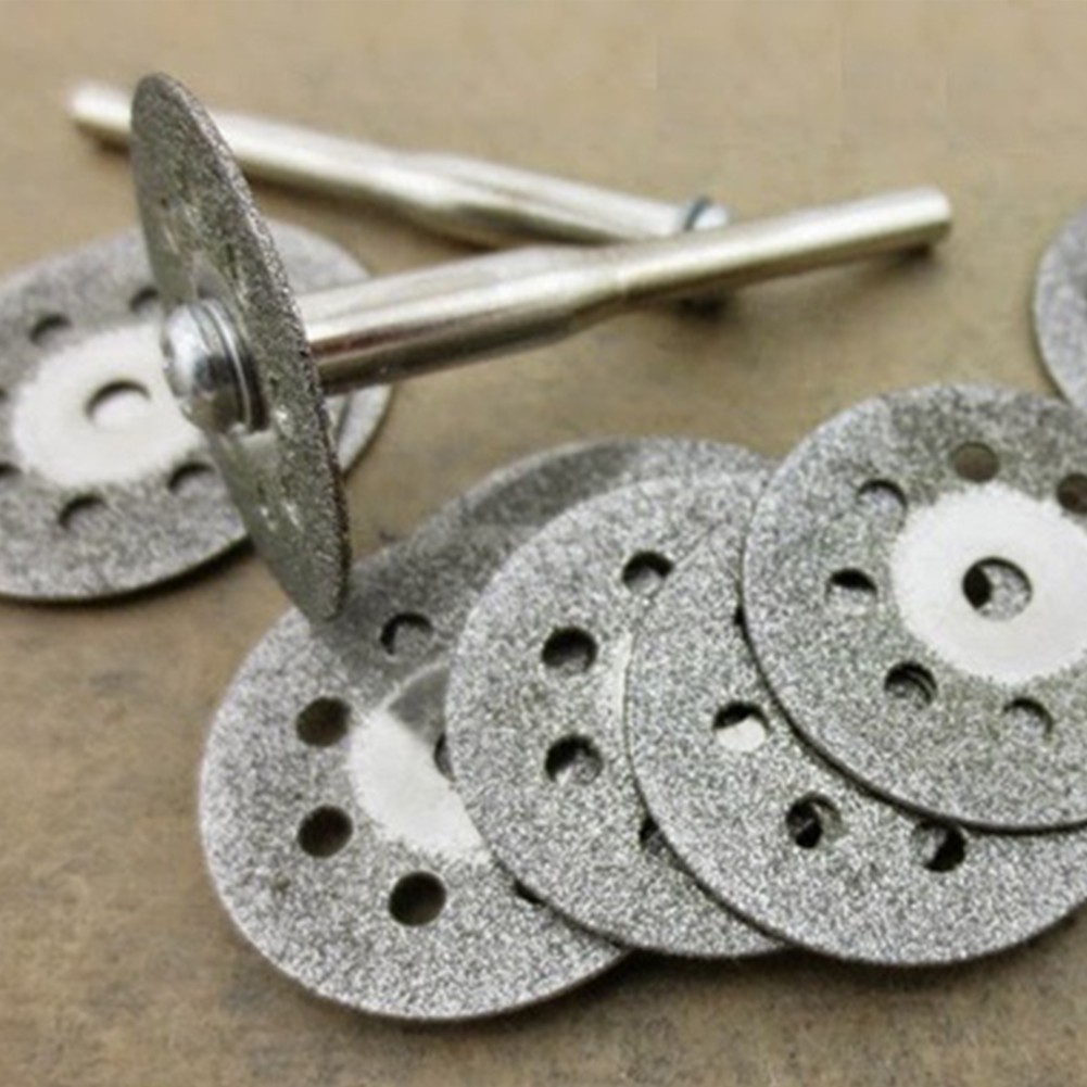 12pcs Utility Rotary Tool Circular Saw Blades Cut Wheel Discs Mandrel Cutoff 