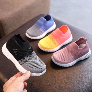 Ready Stock Kids Shoes Canvas shoes Breathable Mesh Casual Shoes candy color baby shoes rainbow kids shoes