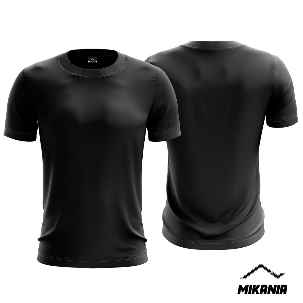 Lelaki Black Plain Microfiber Jersey T Shirt Jersi T Shirt Microfiber Kosong Hitam Unisex Shopee Singapore