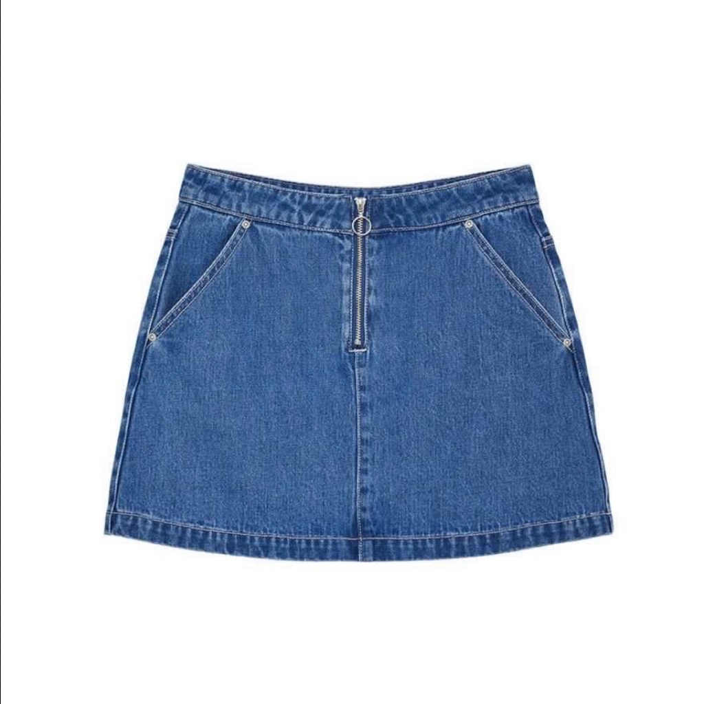 pull on denim skort