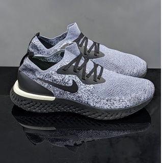 nike epic react black and gray