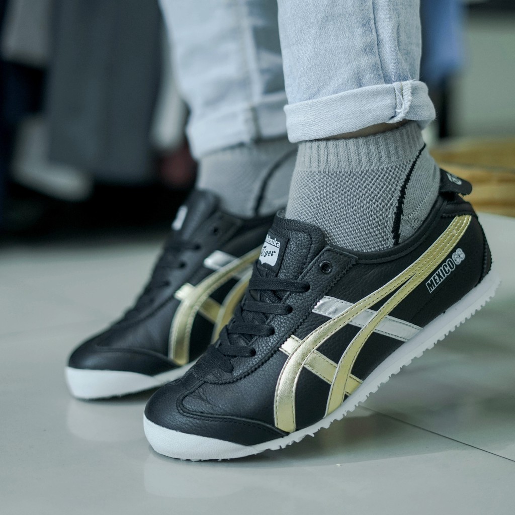 black and gold shoes