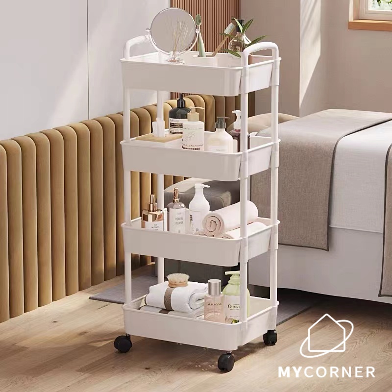 MyCorner SG Stock Movable Storage Rack Bathroom Trolley Rack Kitchen