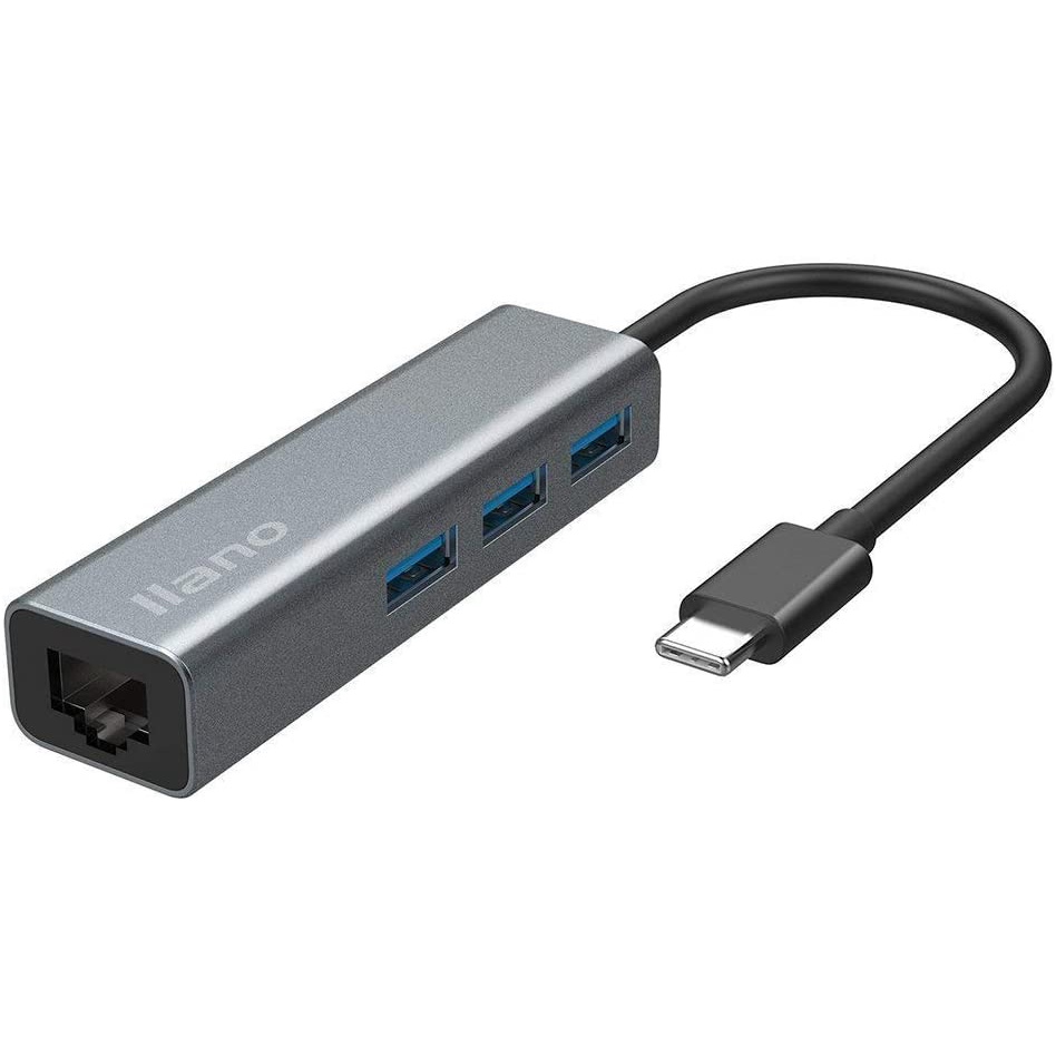 Nllano USB C to Adapter with 3 USB 3.0 Ports, RJ45 Gigabit