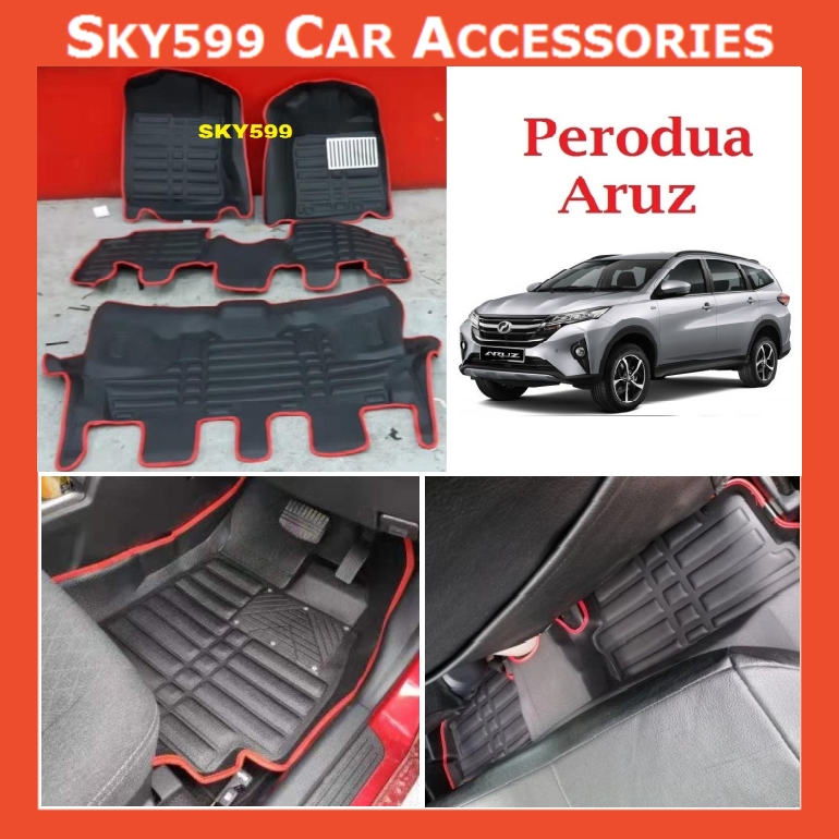 Perodua Aruz 2019-2020 5D Floor Mat Carpet Car Floor Mat 