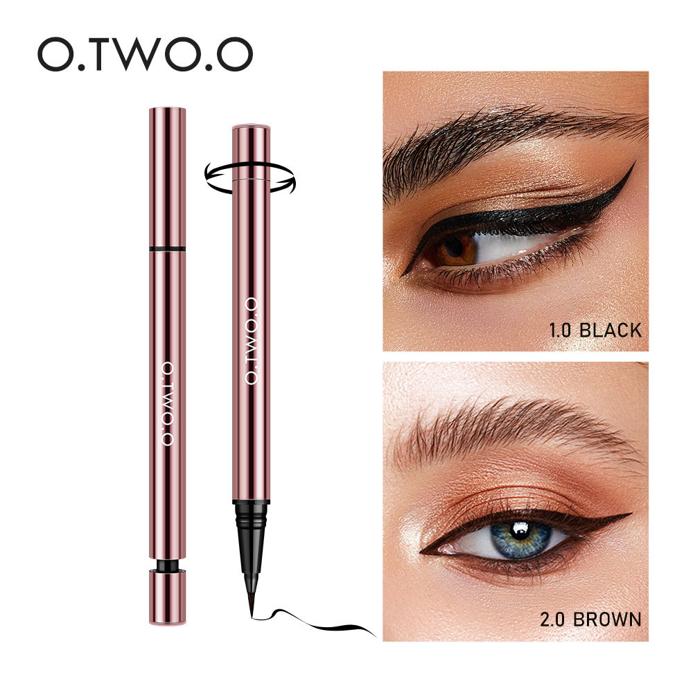 O Two O New Arrival Ink Color Waterproof Eyeliner Liquid Pen Long Lasting Rose Gold Design Black Brown Eye Liner Pen Makeup Shopee Singapore