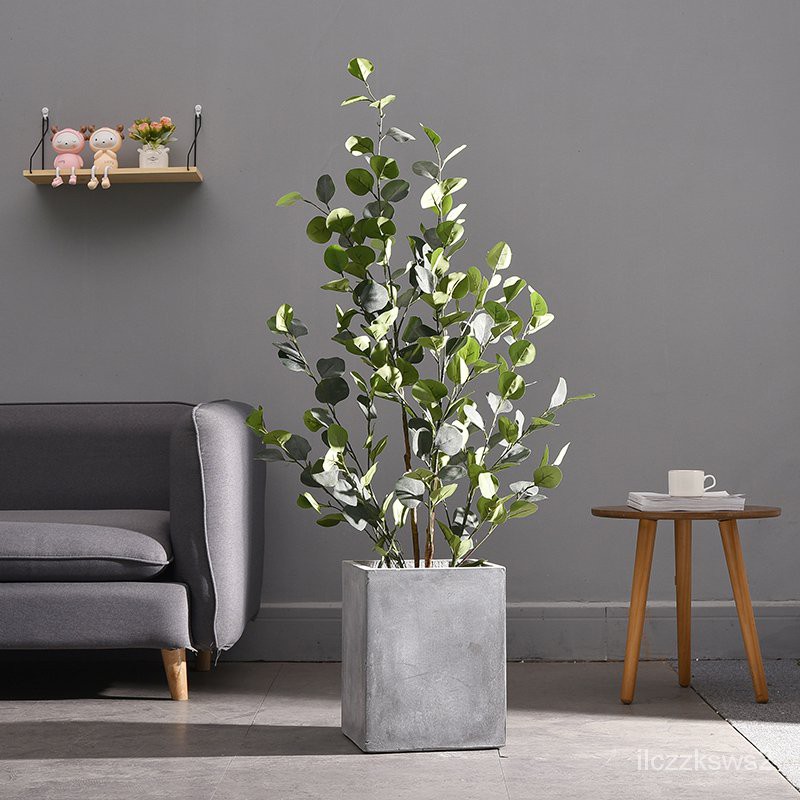 Artificial Green Plant Eucalyptus Tree Living Room Floor Large