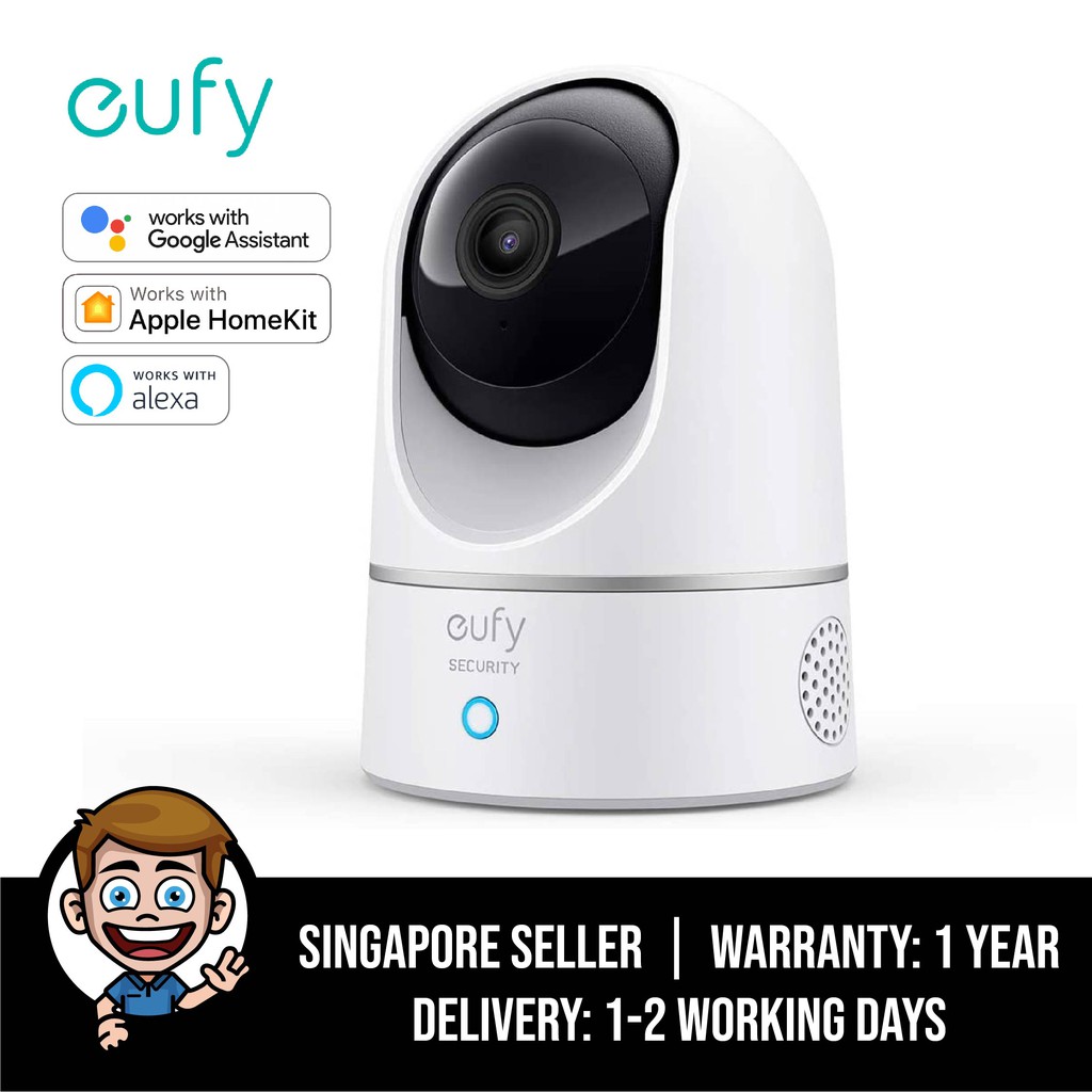 eufy Security 2K Indoor Cam Pan & Tilt, Plugin Security Indoor Camera