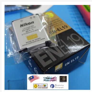 Nikon En El19 Battery For S3100 S3300 S2600 S2700 S3500 S50 S6500 Shopee Singapore