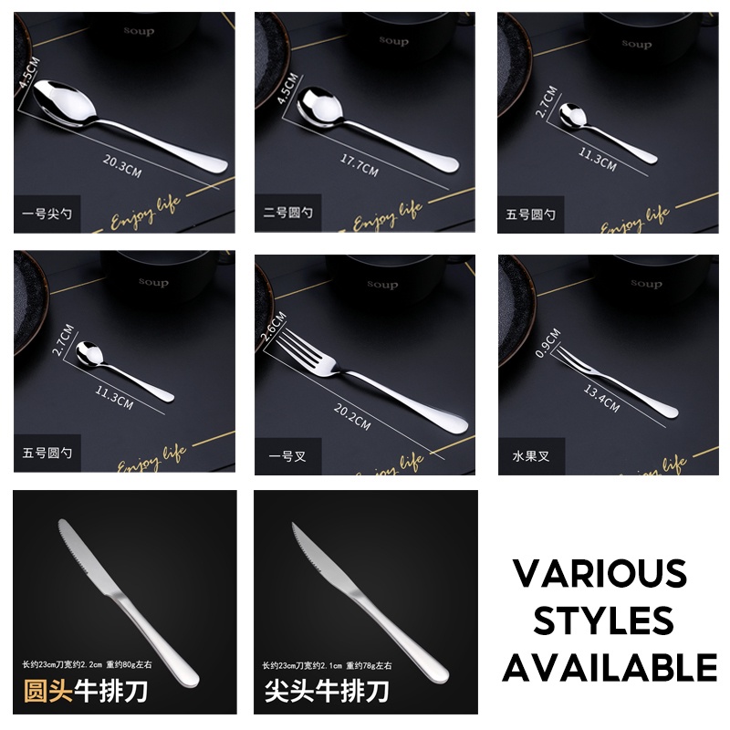 Stainless Steel Tableware Set Spoon Fork Western Cutlery Set Buffet Set