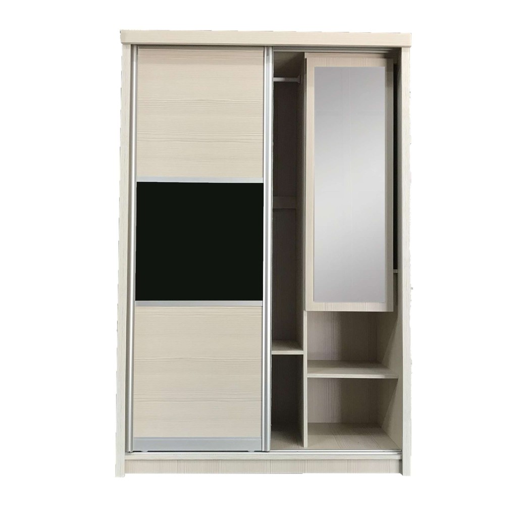 4FT Sliding Plywood Wardrobe with Builtin Mirror Shopee Singapore