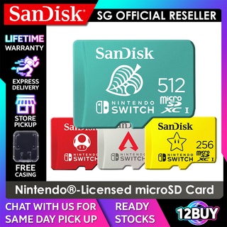 Sandisk Nintendo Switch MicroSD Card 4K V30 64GB 128GB 256GB 512GB QXAT QXAO 12BUY.SG