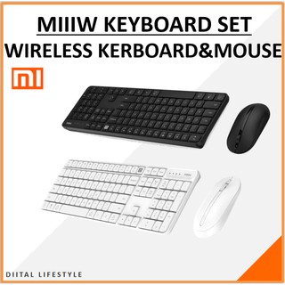 Original MIIIW RF 2.4GHz Wireless Office Keyboard Mouse Set Compatible Portable USB Keyboard