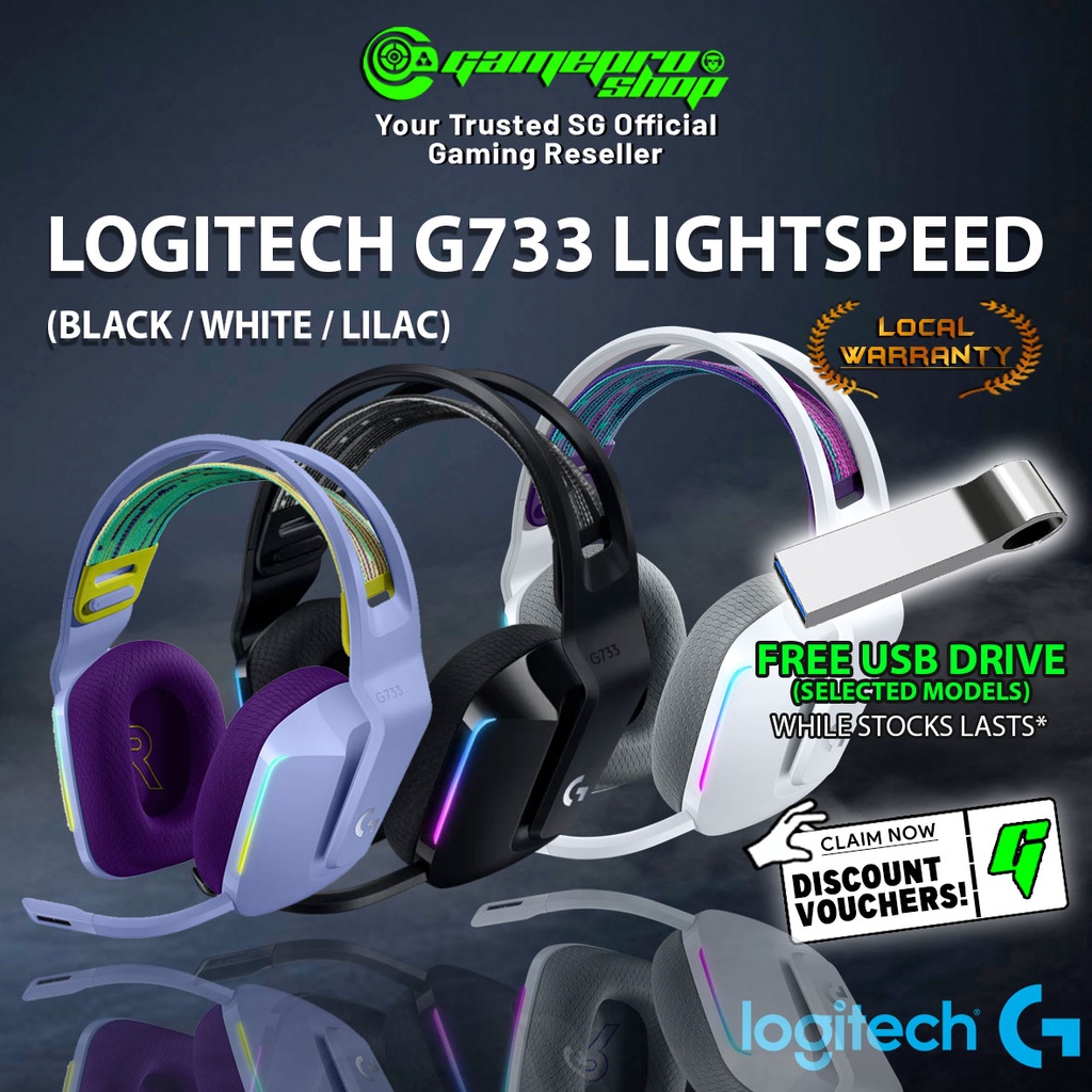 [Free-Gifts] Logitech G733 Lilac Purple Lightspeed Wireless Headset ...