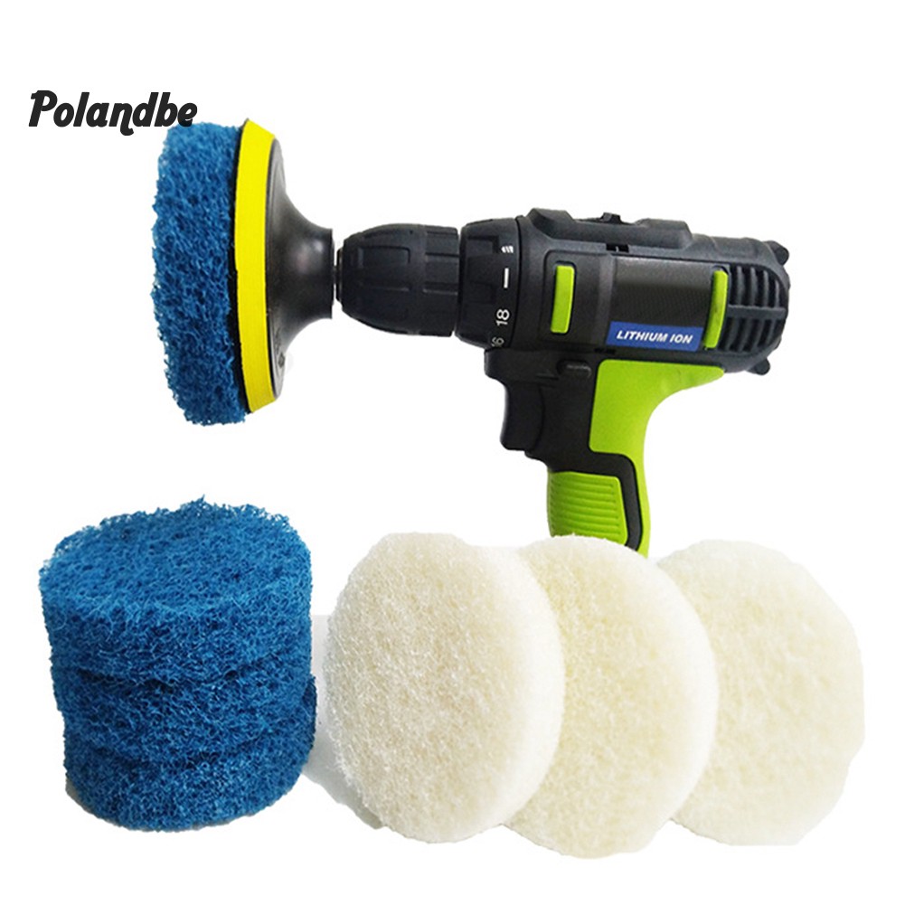 Po Power Scrubber Drill Plate Brushes Cleaning Sofa Bathroom Tile Grout Waxing Kit Shopee Singapore