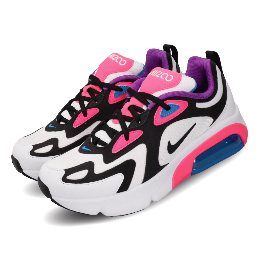 nike air max 200 black and white junior
