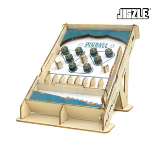 Jigzle Game Station Pinball 3D Wooden Puzzle for Adults and Kids. Ki-Gu-Mi Wooden Art Office Gift Exchange.