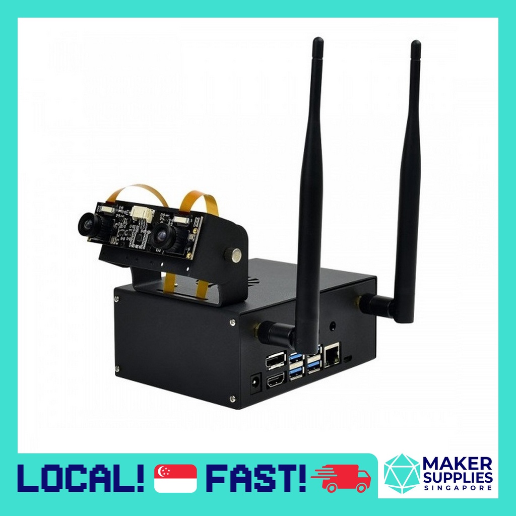 Aluminium NVIDIA Jetson Nano Developer Kit Casing with Camera Mount and PWM Cooling Fan