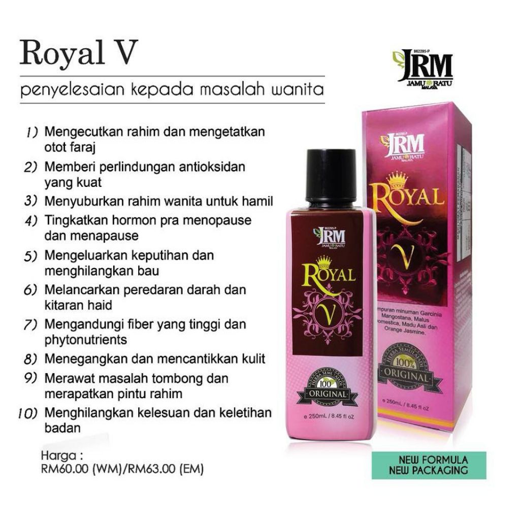 Royal V Jamu Ratu Malaya 250ml With Delivery Shopee Singapore