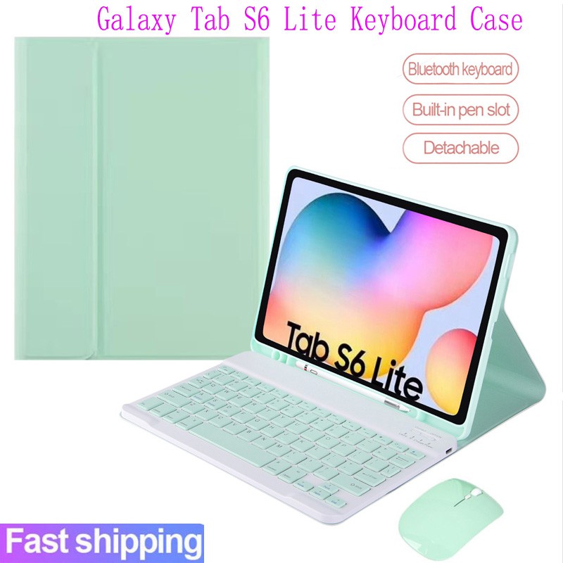 Galaxy Tab S6 Lite Case Keyboard For Samsung Galaxy Tab S7 FE 12.4 SM ...