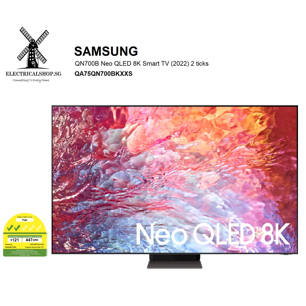 SAMSUNG OLED QA75QN700BKXXS 75" QN700B Neo QLED 8K Smart TV * 3YRS