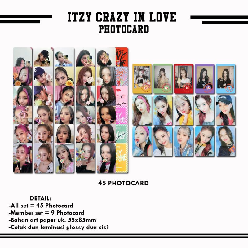 Itzy CRAZY IN LOVE PHOTOCARD Shopee Singapore