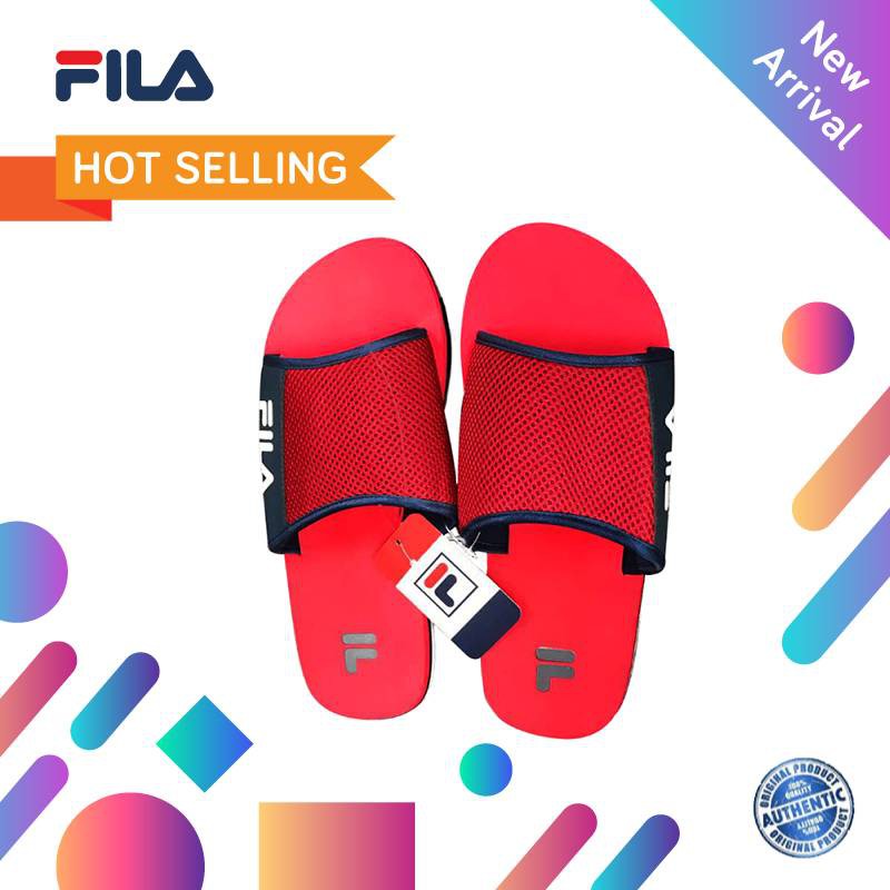 fila slippers red