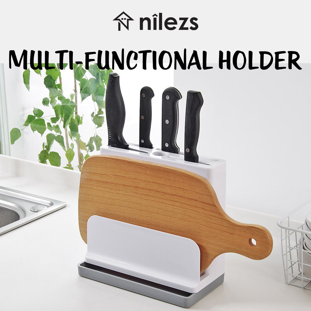 Multifunctional Kitchenware Holder\/Organizer for Knifes and Chopping Board in Kitchen | Shopee ...