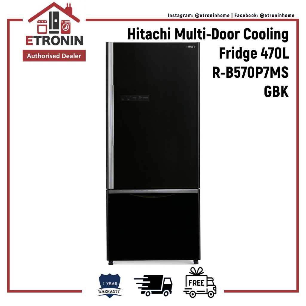 Hitachi MultiDoor Cooling Fridge 470L RB570P7MS RB570P7MS GBK R