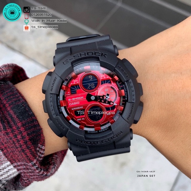 g shock black and red series